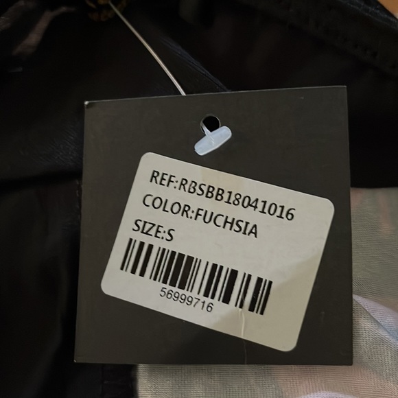 R&B Collections size S NWT. Fuchsia and Black. Beautiful dress - Picture 6 of 6